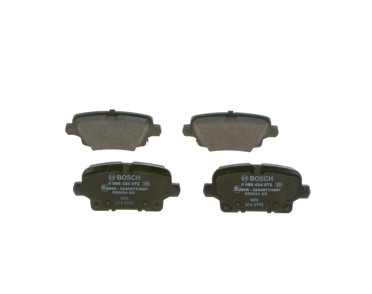 0986424872 Bosch Колодки тормозные дисковые комплект