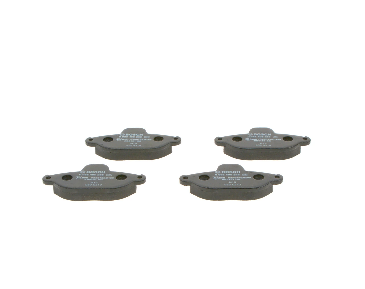 Передние тормозные колодки 0986495255 Bosch