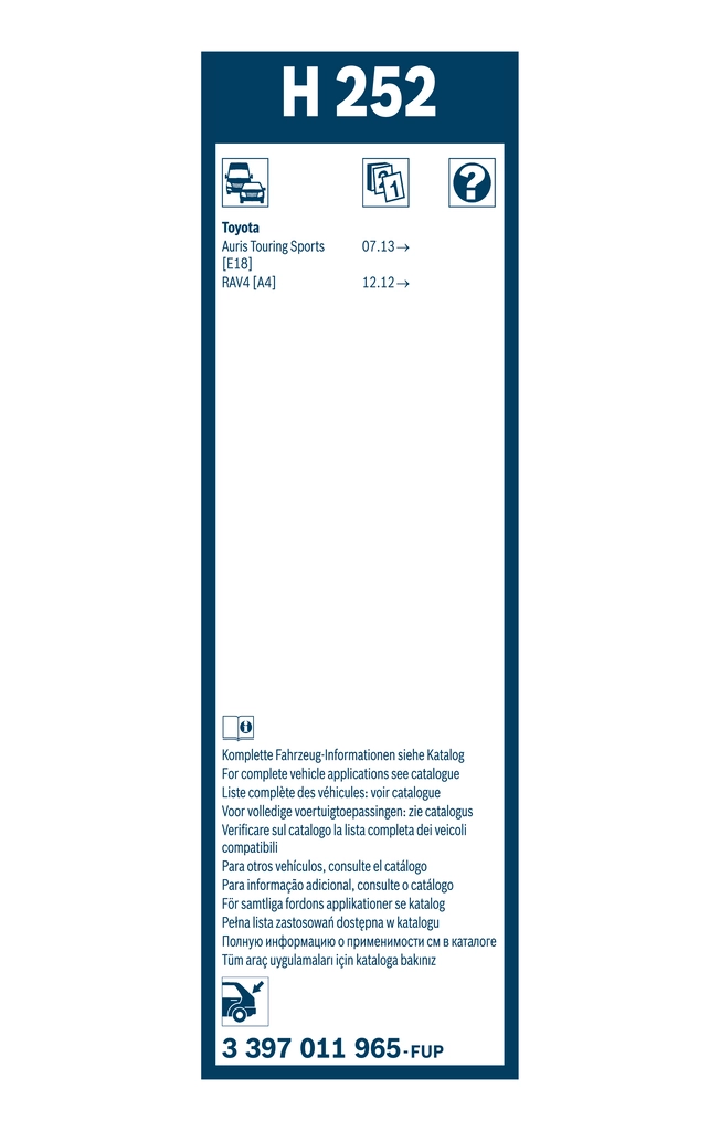 Limpa-pára-brisas de vidro traseiro Toyota RAV4 4 A4