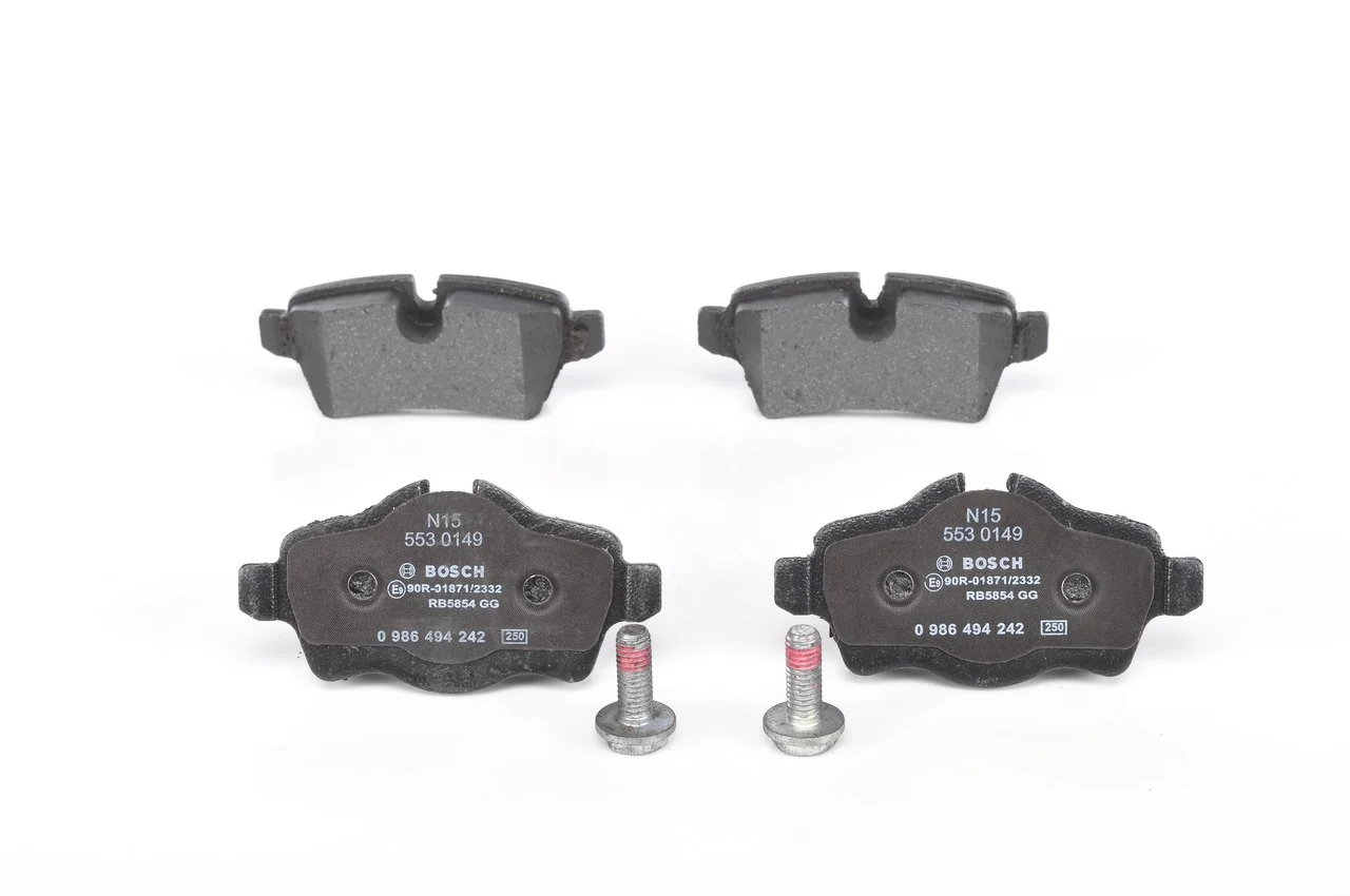 Купить 0986494242 Bosch Колодки тормозные задние, дисковые