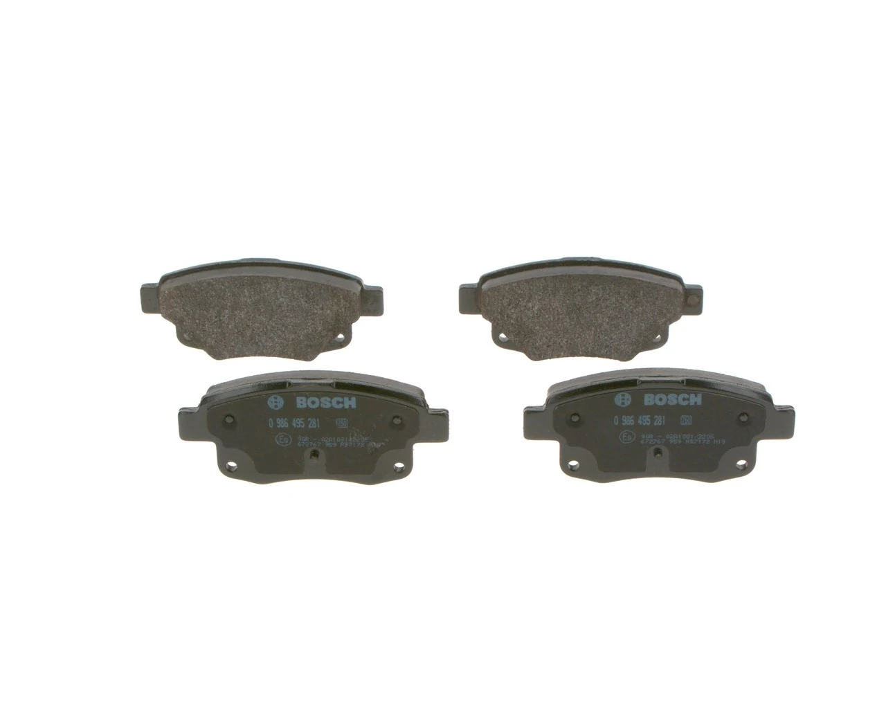 0986495281 Bosch Колодки тормозные дисковые комплект