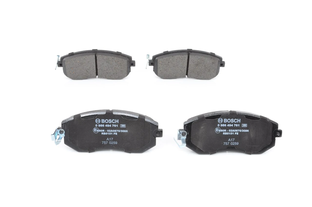Передние тормозные колодки 0986494761 Bosch