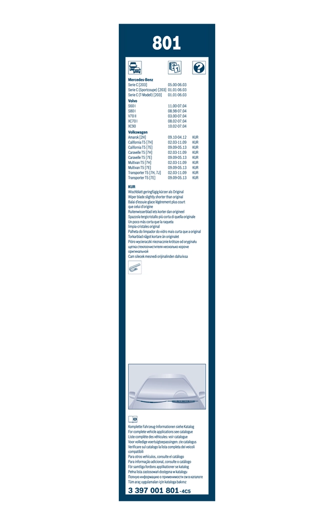 Купить 3397001801 Bosch Бесконтактные дворники