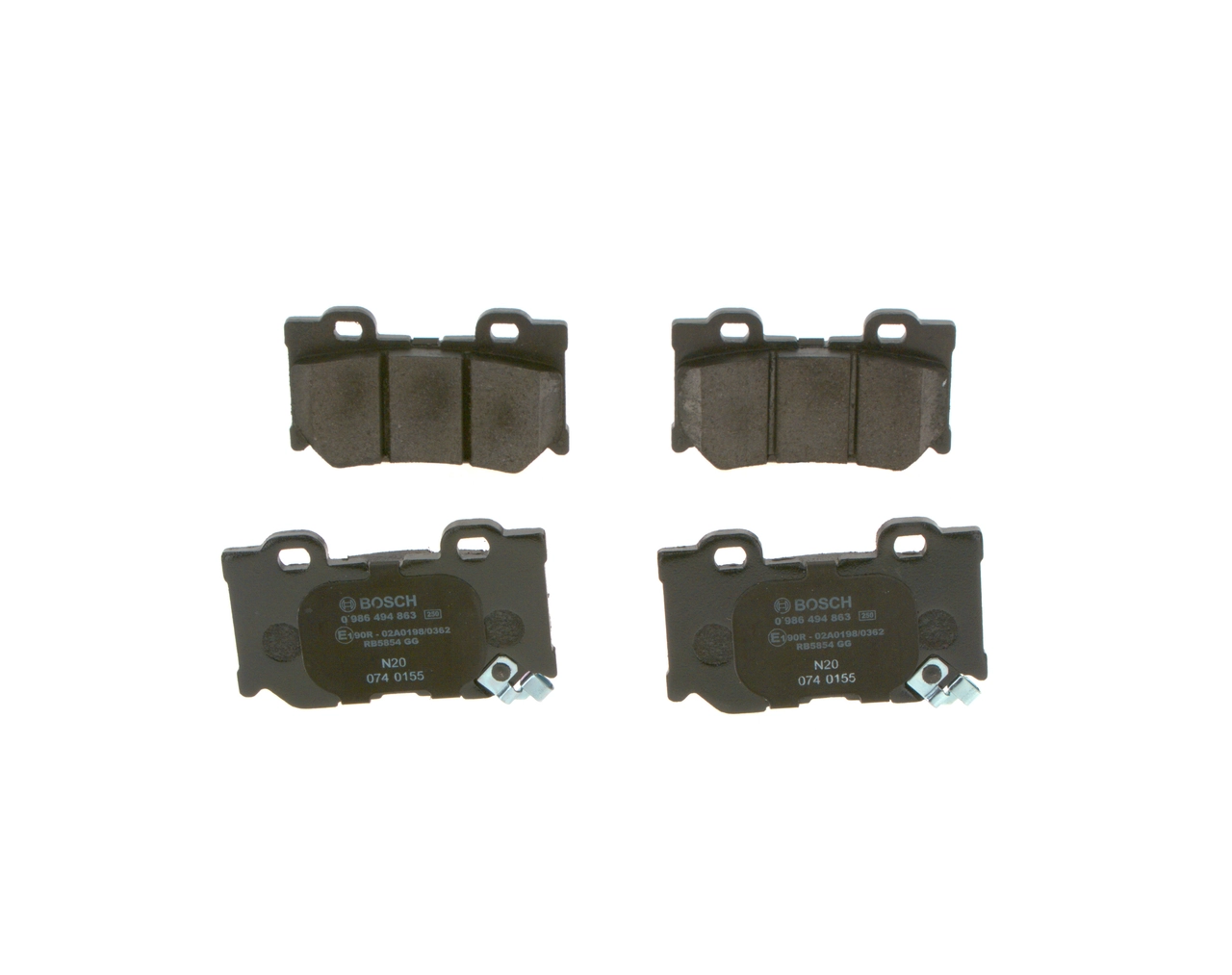 Задние тормозные колодки 0986494863 Bosch