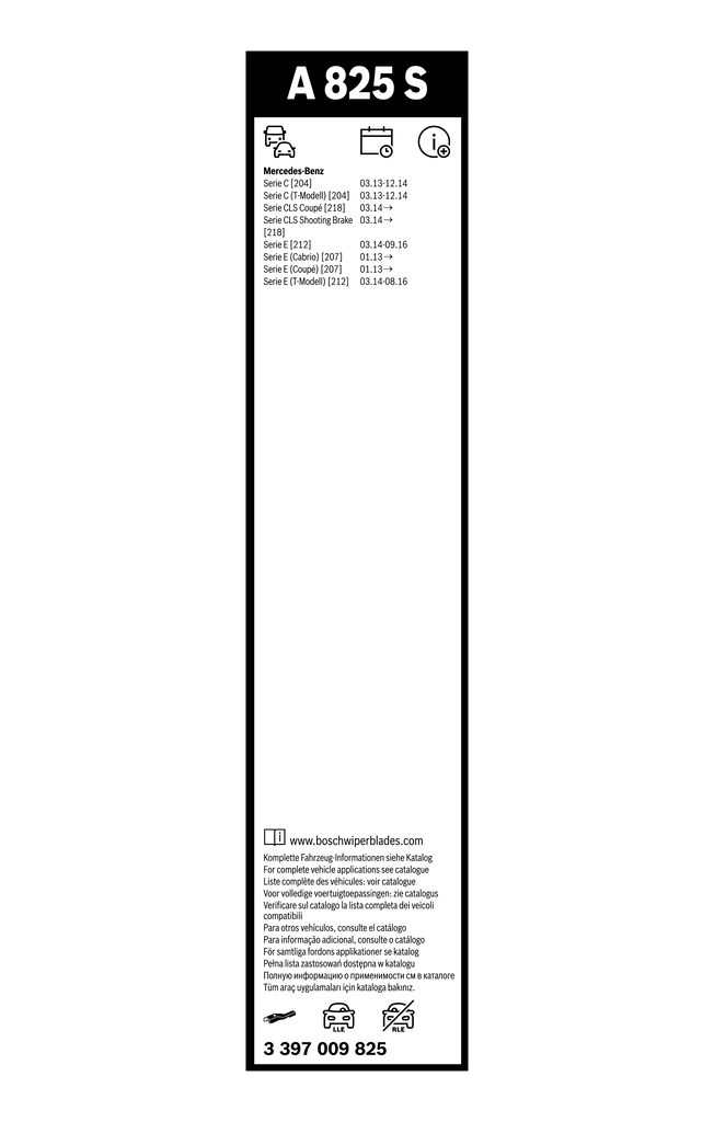 3397009825 Bosch Щетки лобового стекла