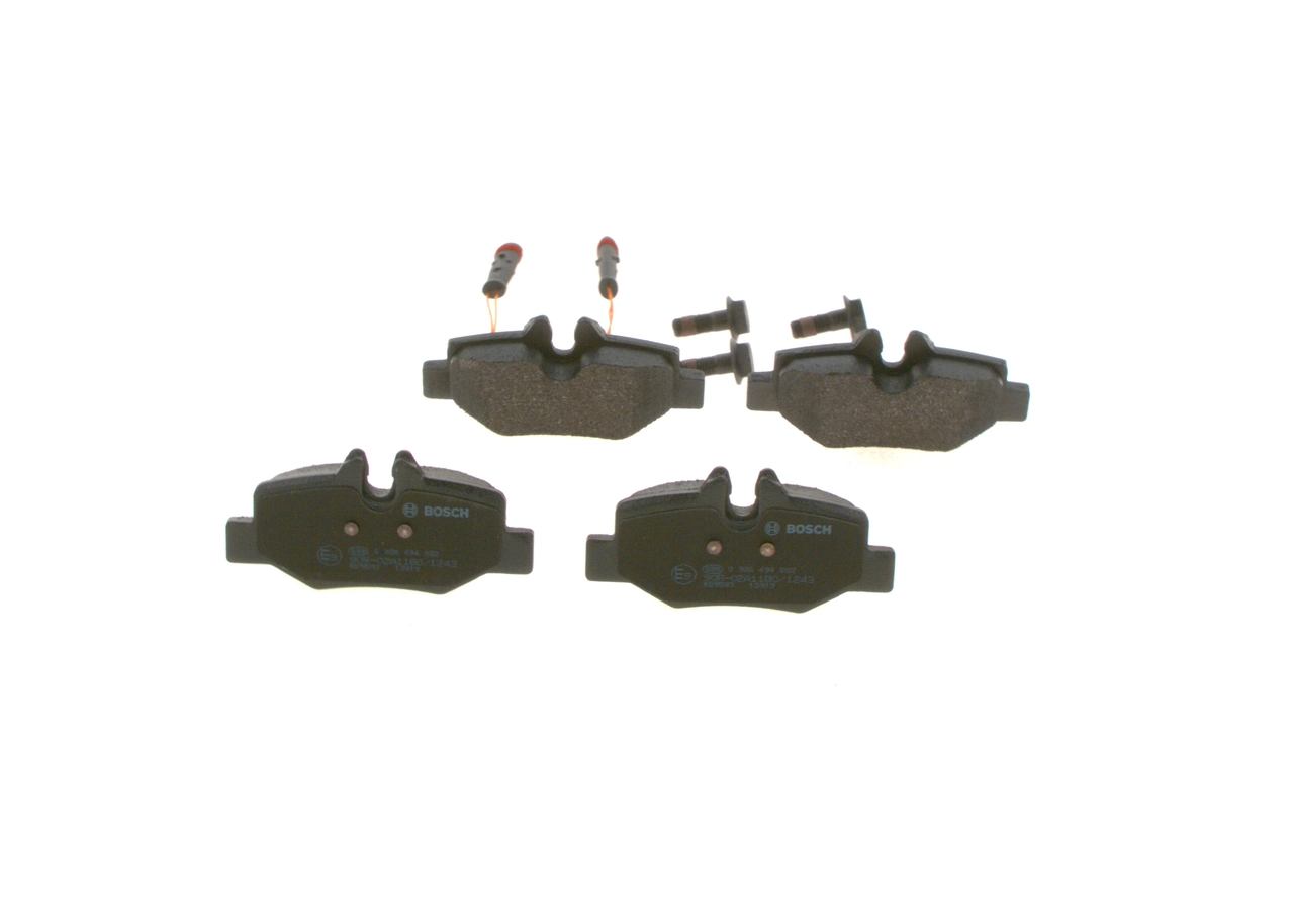 Купить 0986494082 Bosch Колодки тормозные задние, дисковые