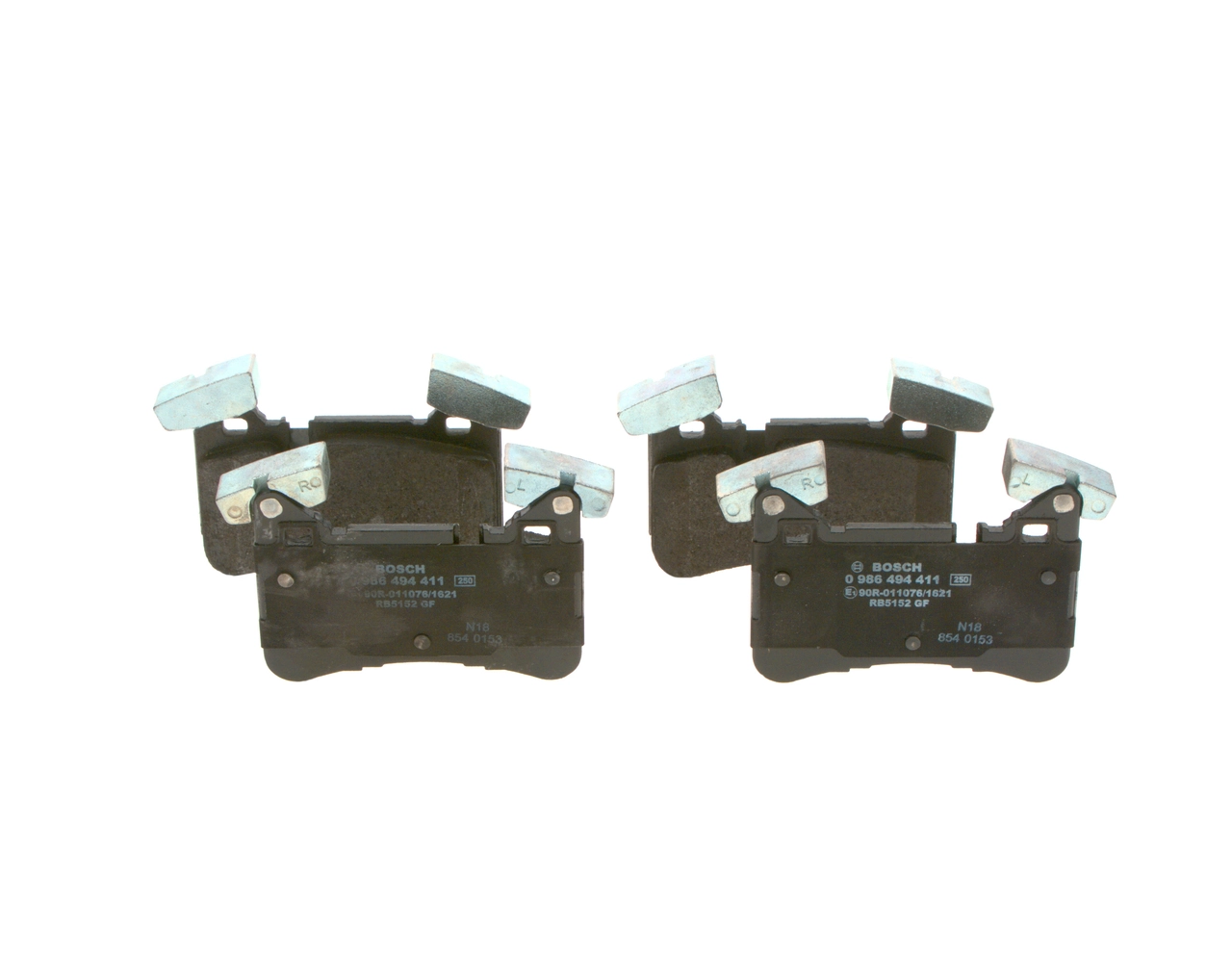 Купить 0986494411 Bosch Колодки тормозные задние, дисковые