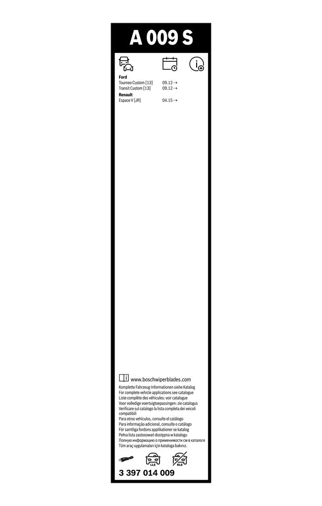 Дворники Bosch 3397014009 цена, от 29.11 USD