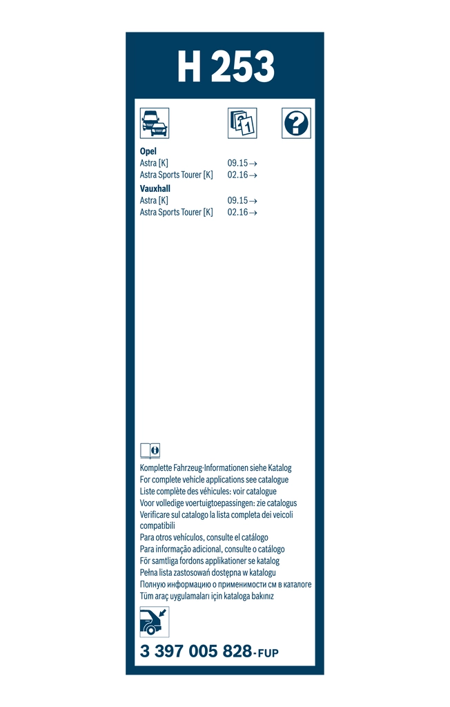 Limpa-pára-brisas de vidro traseiro Opel Astra
