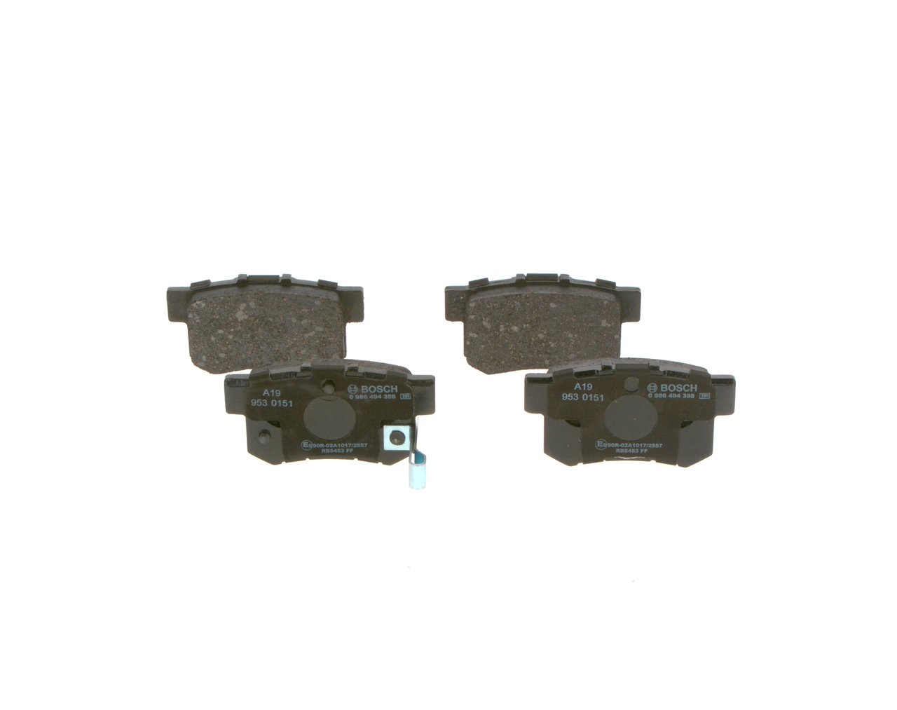 Купить 0986494358 Bosch Колодки тормозные задние, дисковые