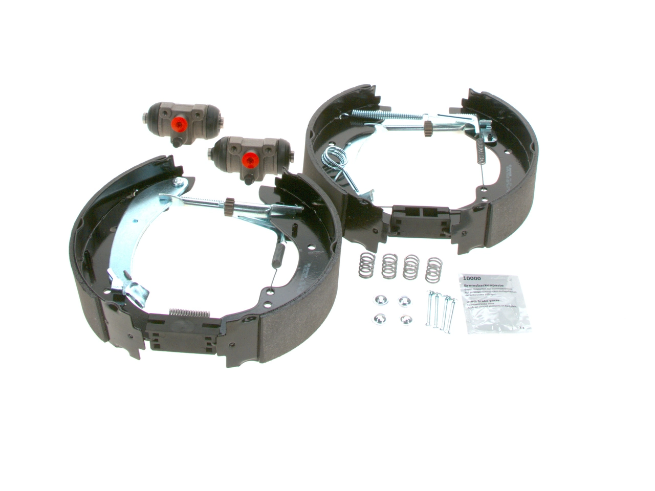 Купить 0204114539 Bosch Колодки тормозные задние барабанные, в сборе с цилиндрами, комплект