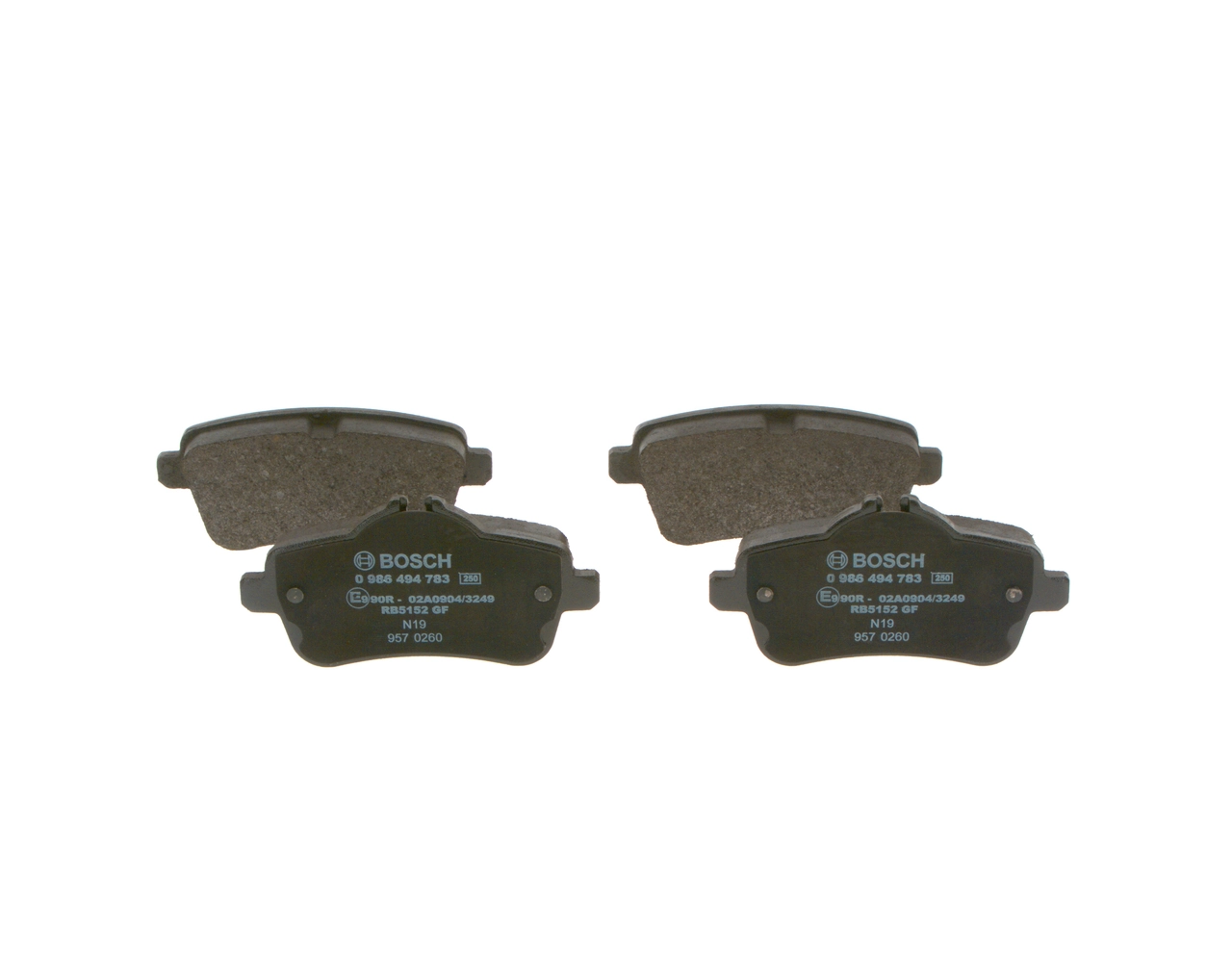 0986494783 Bosch Колодки тормозные дисковые комплект