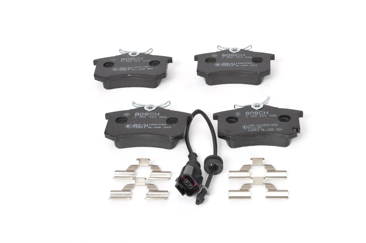 Купить 0986494598 Bosch Колодки тормозные задние, дисковые