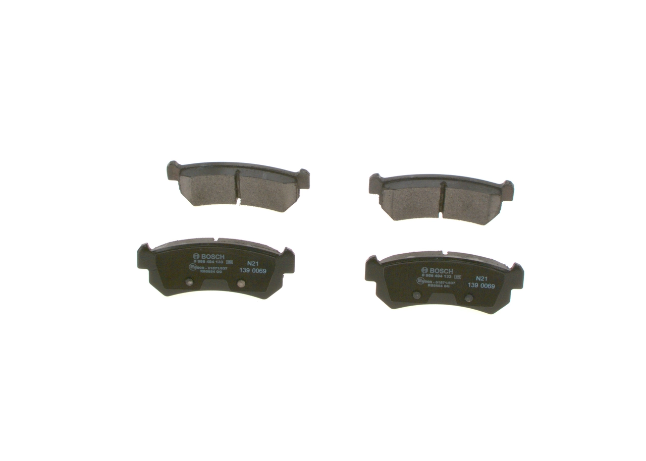 Купить 0986494133 Bosch Колодки тормозные задние, дисковые