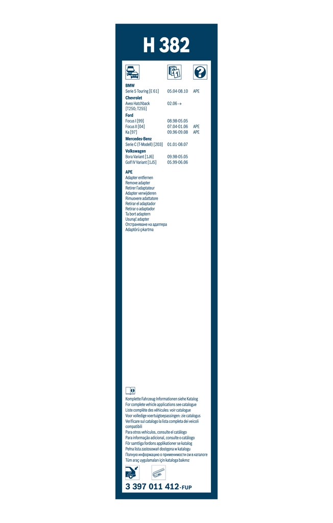 Limpa-pára-brisas de vidro traseiro Honda Civic 6 EJ9, EK1