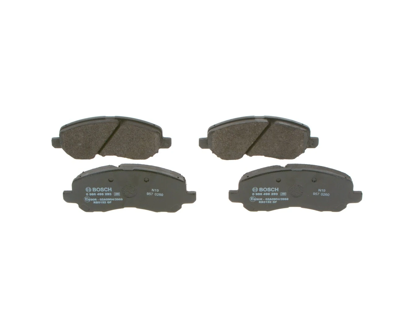 Передние тормозные колодки 0986495253 Bosch