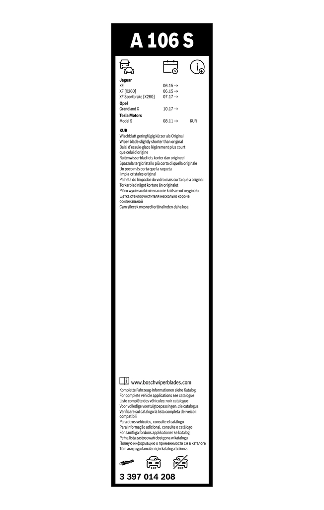Дворники Bosch 3397014208 цена, от 26.99 USD