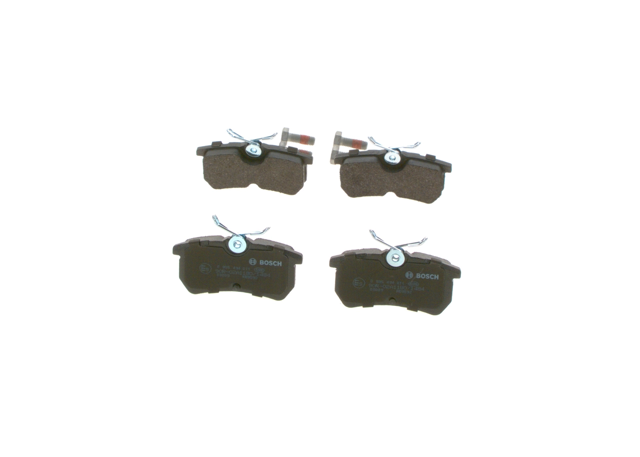 Купить 0986494011 Bosch Колодки тормозные задние, дисковые