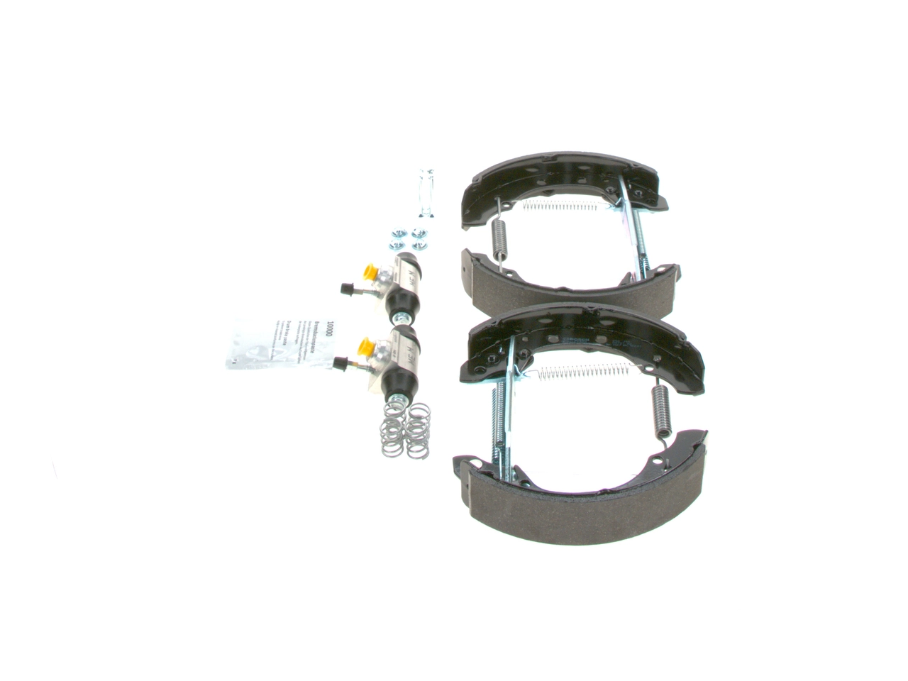 Купить 0204114546 Bosch Колодки тормозные задние барабанные, в сборе с цилиндрами, комплект