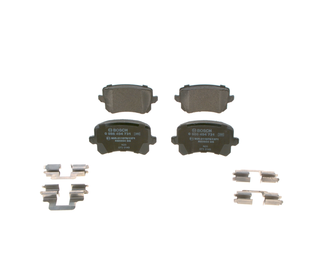 Купить 0986494731 Bosch Колодки тормозные задние, дисковые