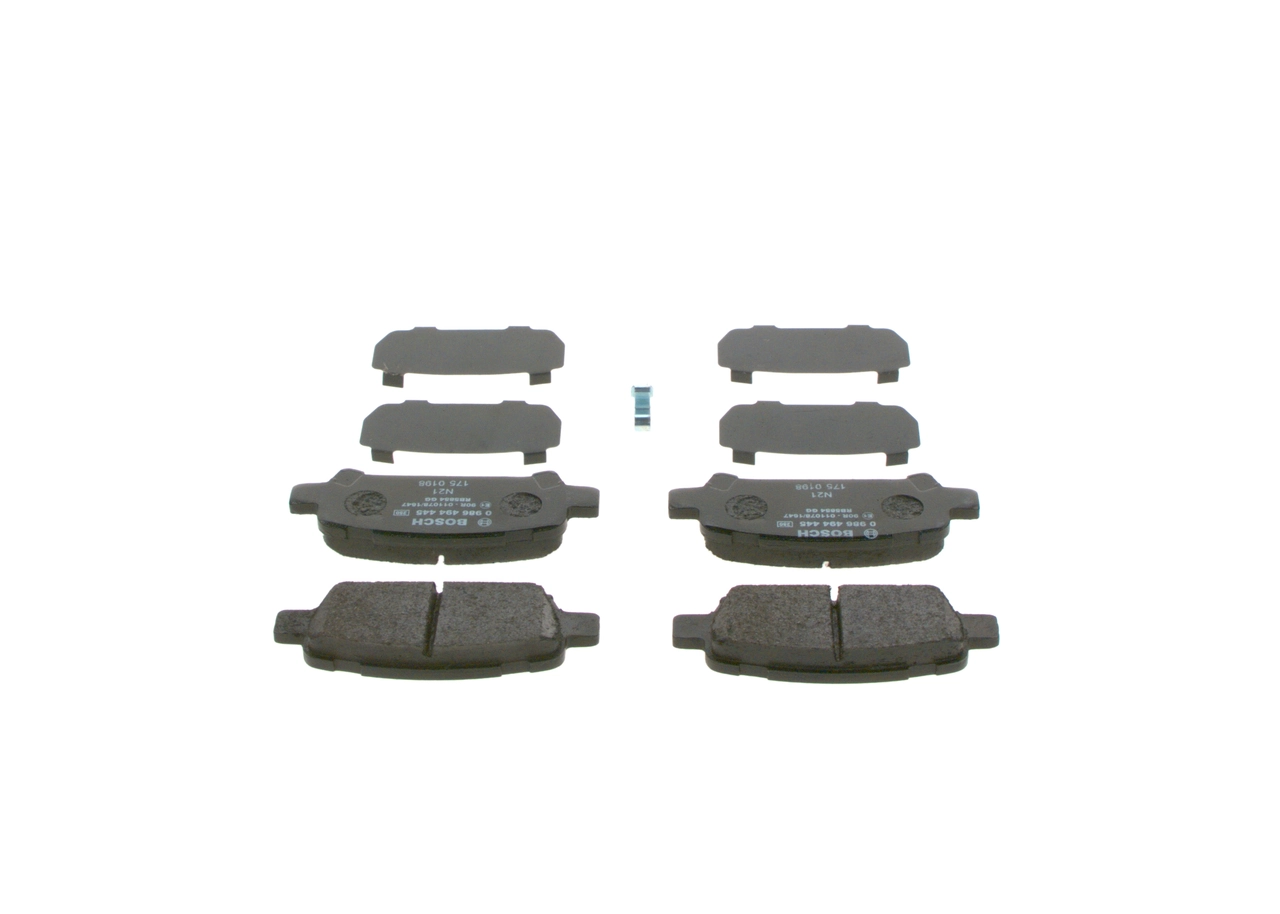 Купить 0986494445 Bosch Колодки тормозные задние, дисковые