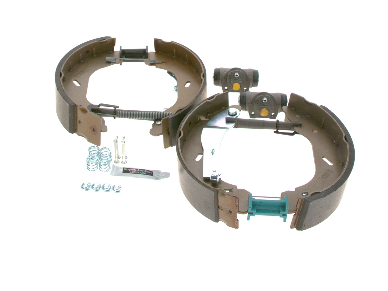 Купить 0204114194 Bosch Колодки тормозные задние барабанные, в сборе с цилиндрами, комплект
