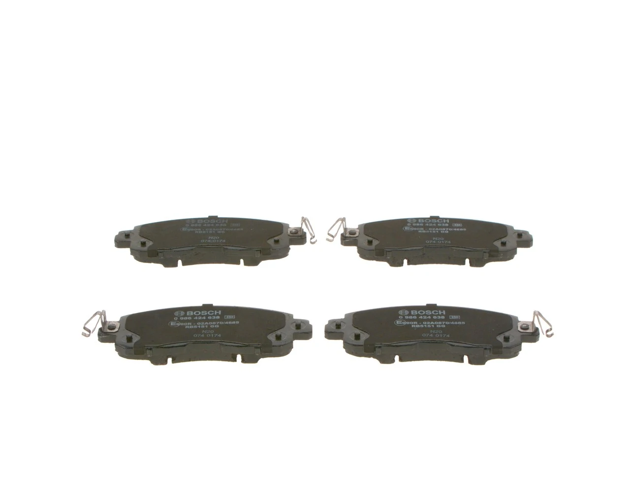 Купить 0986424638 Bosch Колодки тормозные