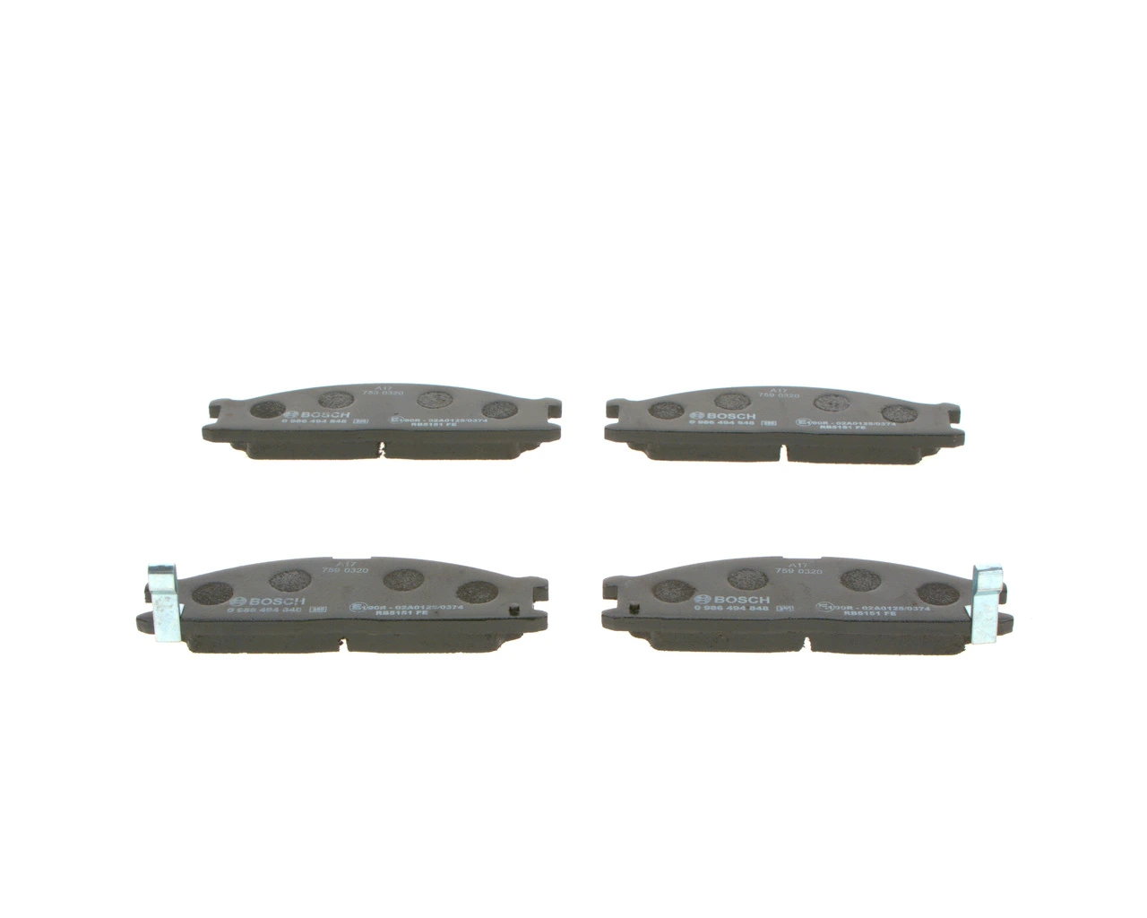 0986494848 Bosch Колодки передние
