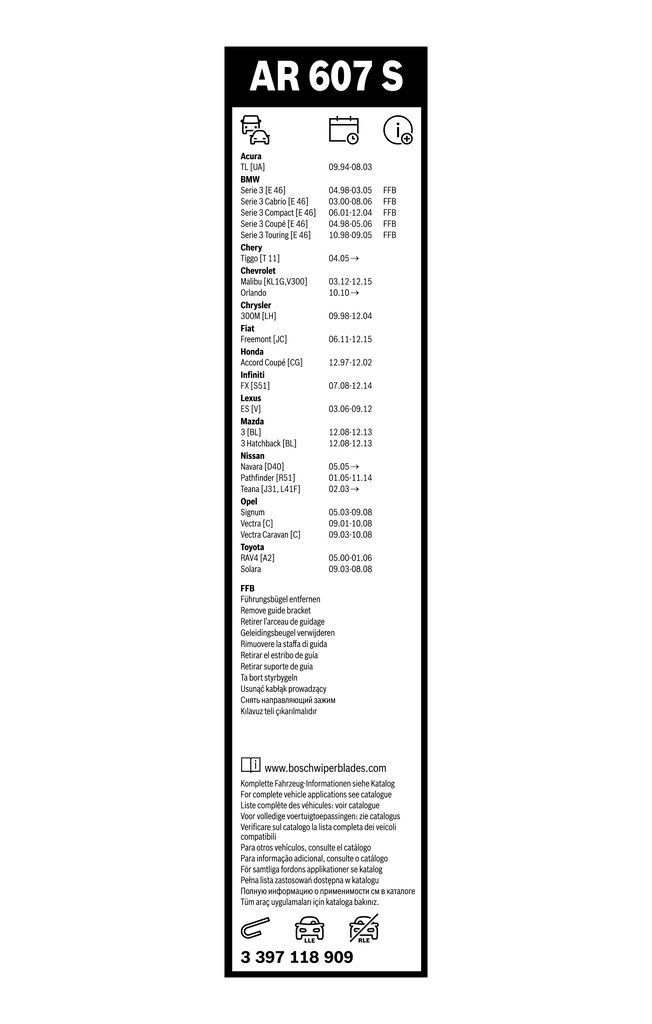 Limpa-pára-brisas do pára-brisas, kit de 2 un. Opel Vectra