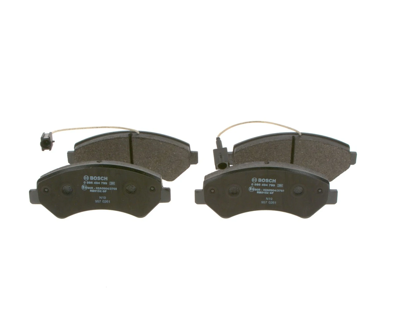 Передние тормозные колодки 0986494799 Bosch
