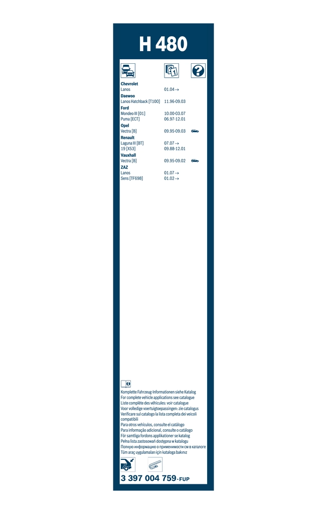 Compre Limpa-pára-brisas de vidro traseiro Mazda 323 