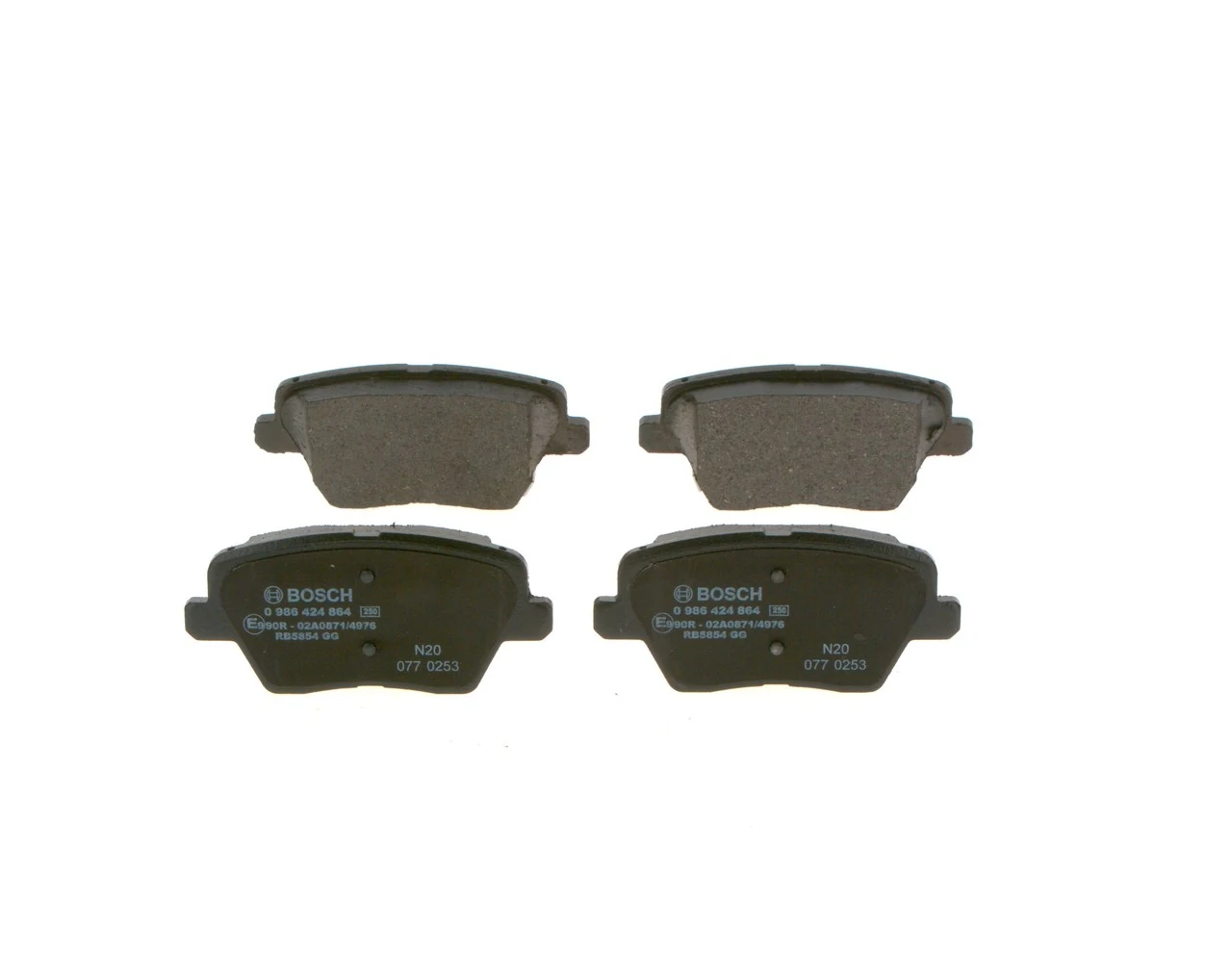 Задние тормозные колодки 0986424864 Bosch