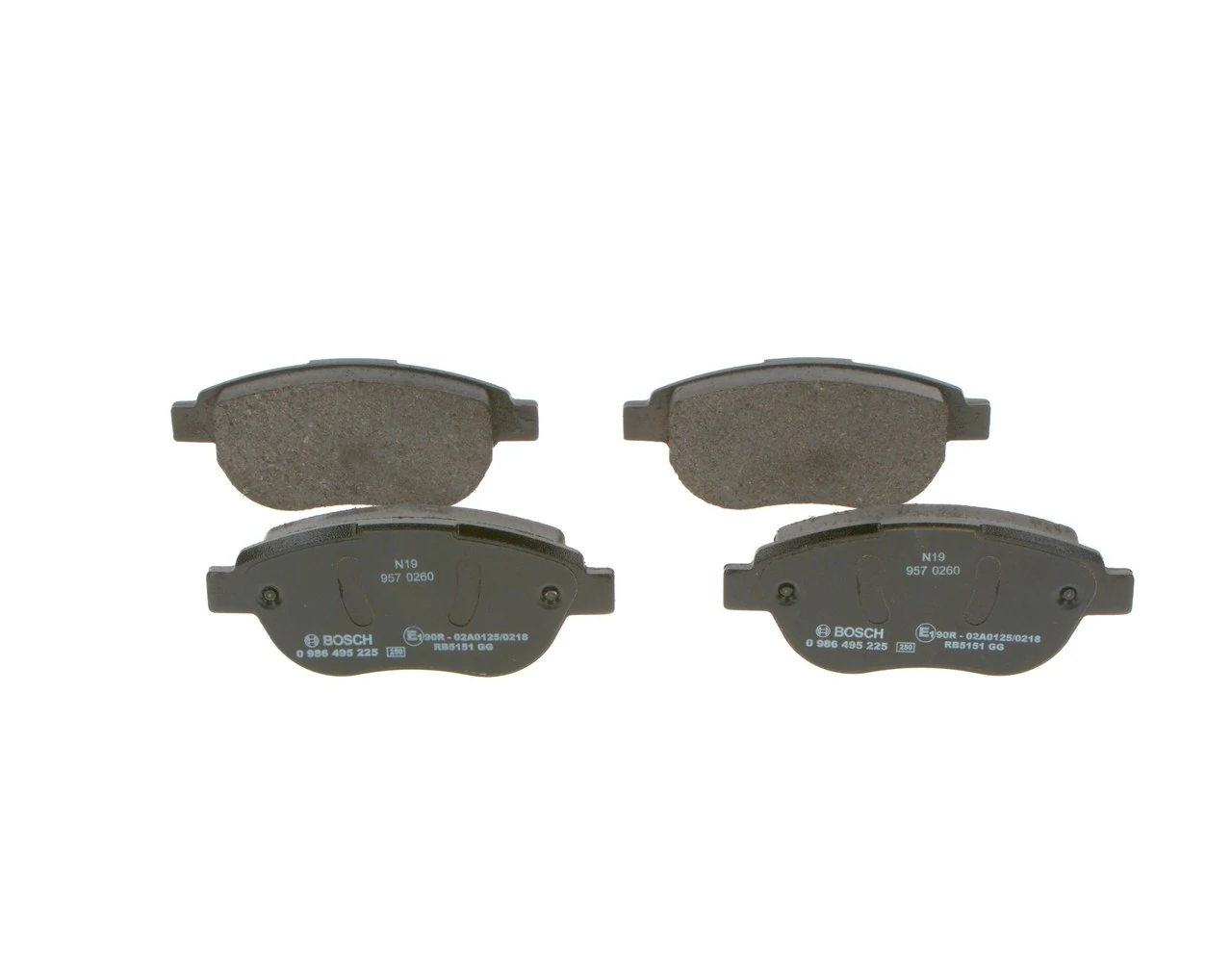 Передние тормозные колодки 0986495225 Bosch