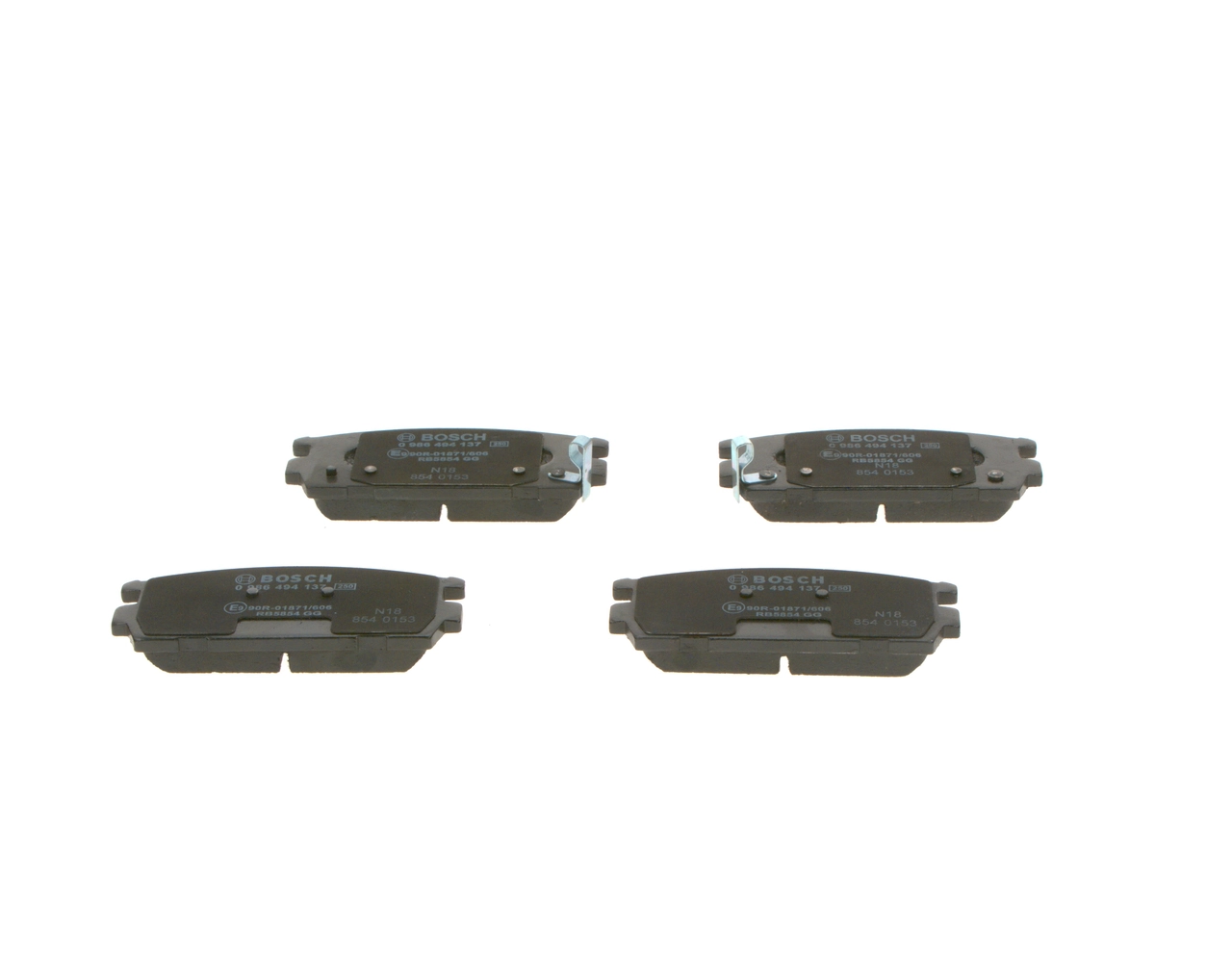Купить 0986494137 Bosch Колодки тормозные задние, дисковые