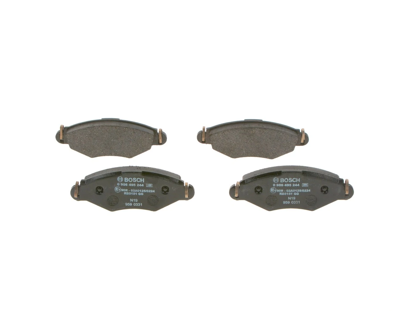 0986495244 Bosch Колодки передние