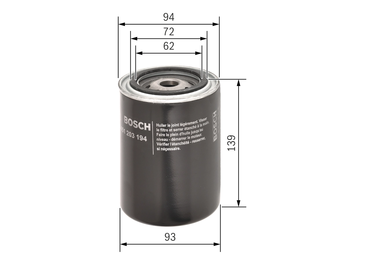 Купить 0451203194 Bosch Фильтр центробежный очистки масла