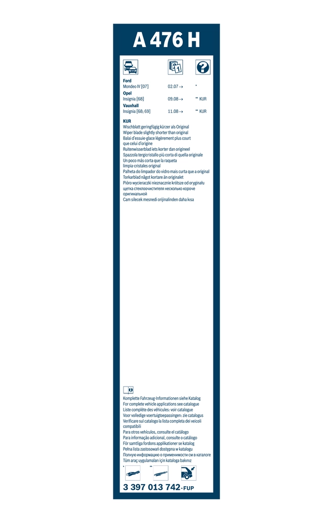 3397013742 Bosch Щетка заднего стеклоочистителя