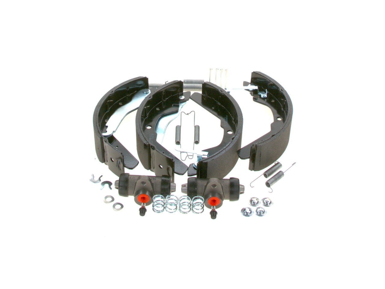 Купить 0204113596 Bosch Колодки тормозные задние барабанные, в сборе с цилиндрами, комплект