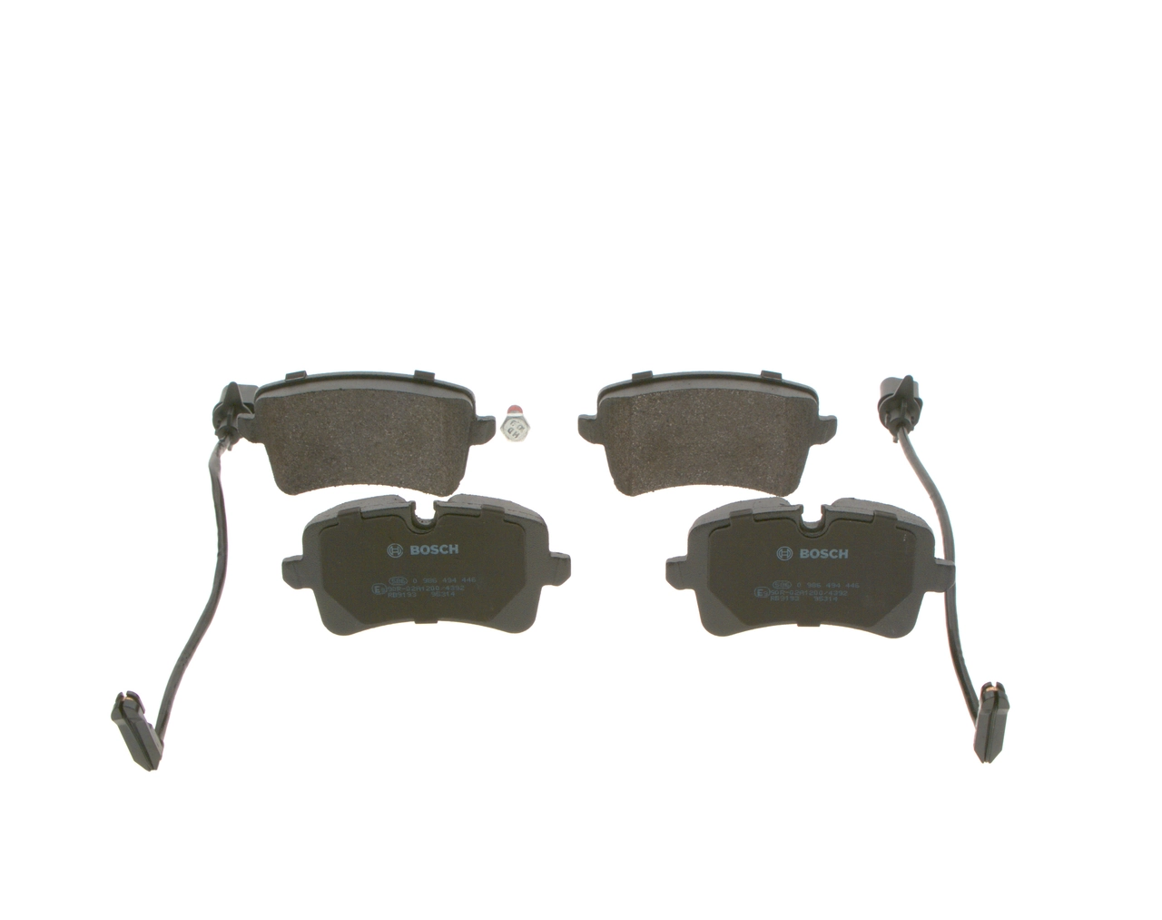 Купить 0986494446 Bosch Колодки тормозные задние, дисковые