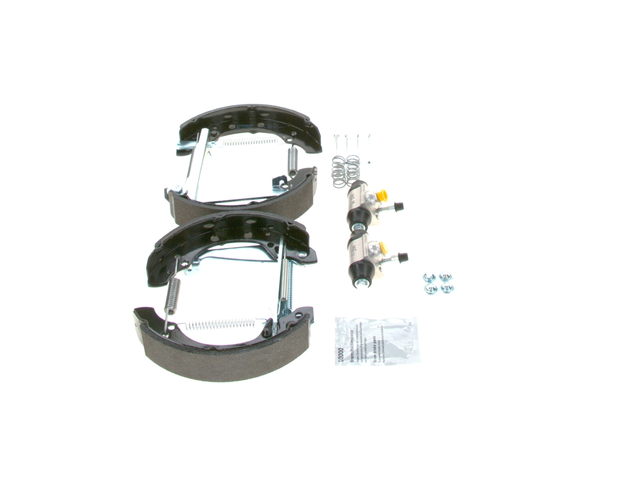 Купить 0204114682 Bosch Колодки тормозные задние барабанные, в сборе с цилиндрами, комплект