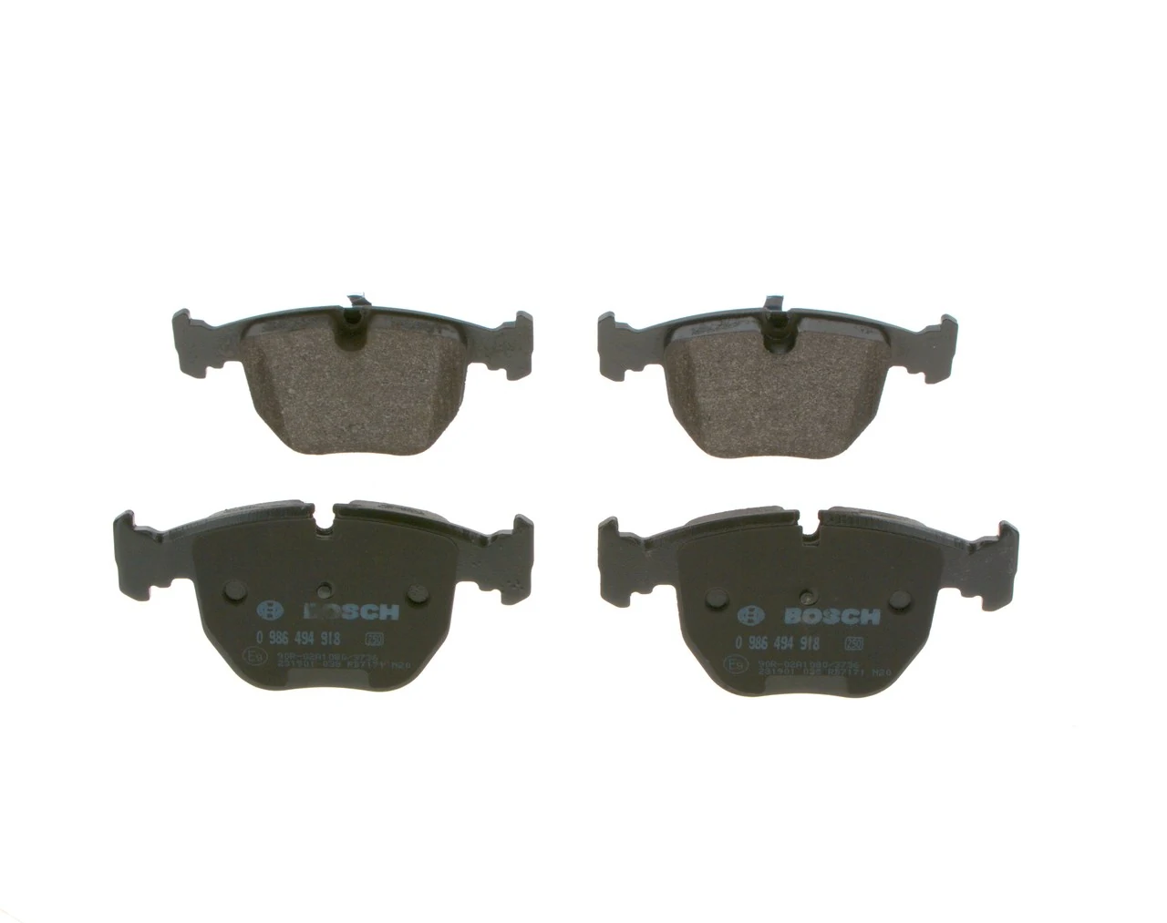 Купить 0986494918 Bosch Колодки тормозные задние, дисковые