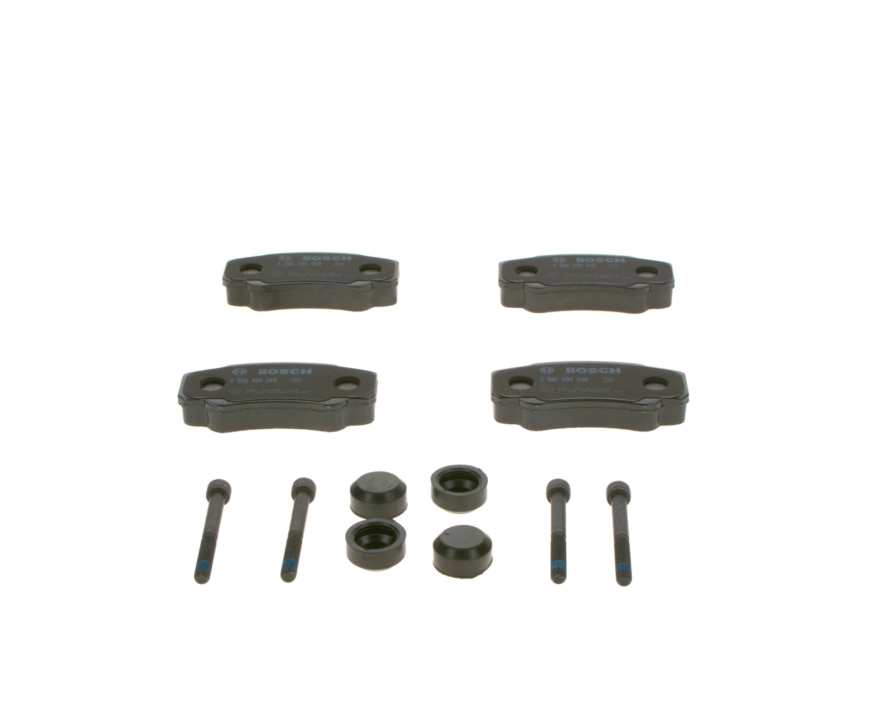 Купить 0986494049 Bosch Колодки тормозные задние, дисковые