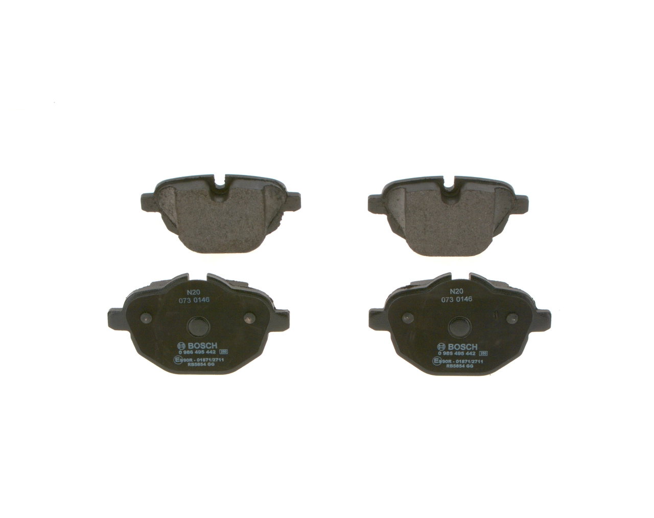 Купить 0986495442 Bosch Колодки тормозные задние, дисковые