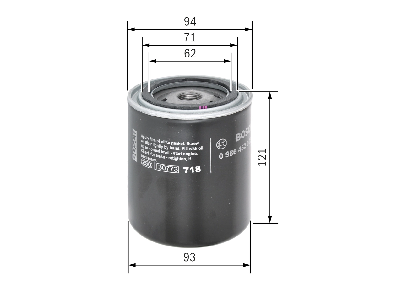 Купить 0986452005 Bosch Фильтр центробежный очистки масла