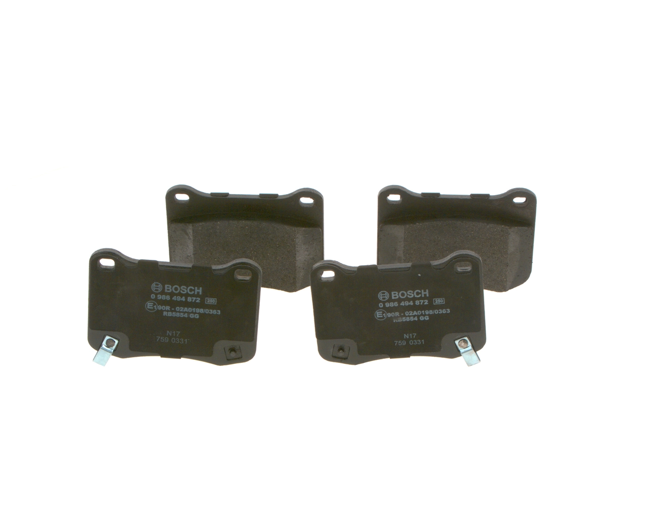 0986494872 Bosch Колодки тормозные дисковые комплект