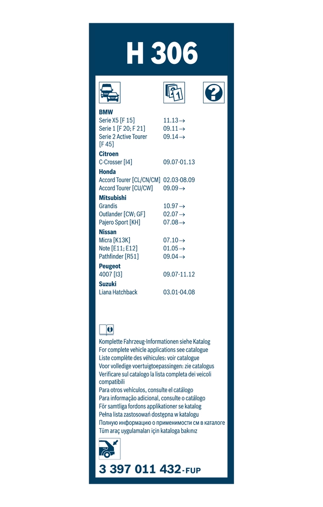 Limpa-pára-brisas de vidro traseiro Mitsubishi Pajero K90