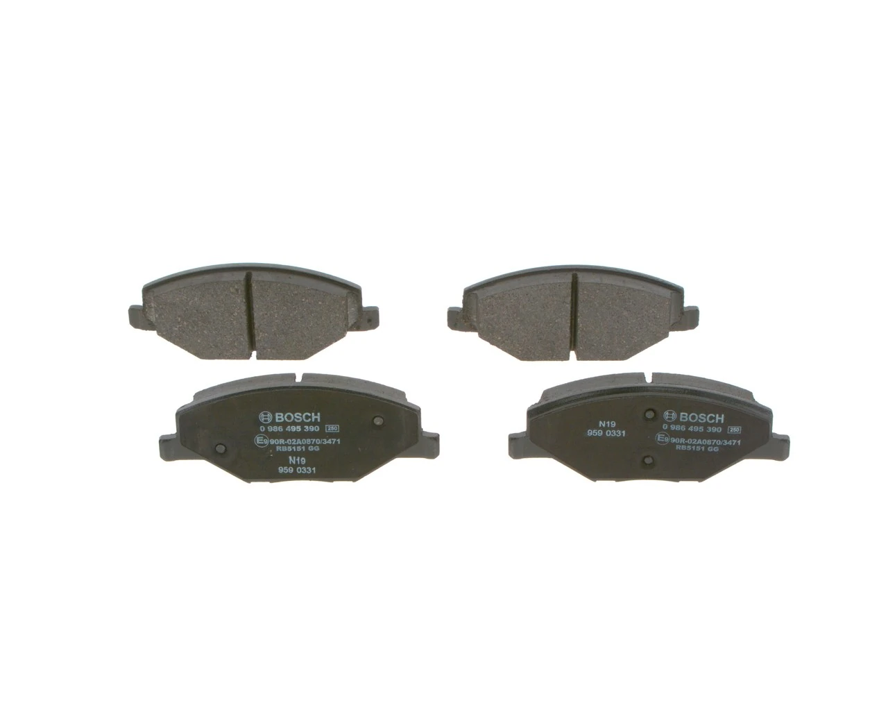 0986495390 Bosch Колодки передние