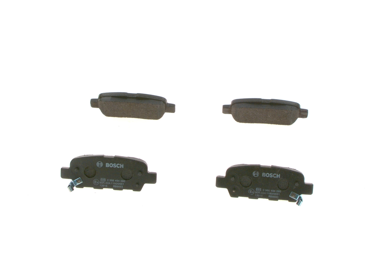 Купить 0986494090 Bosch Колодки тормозные задние, дисковые