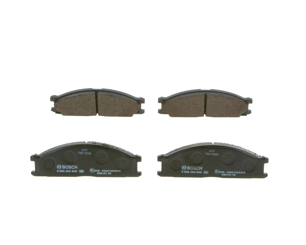 Тормозные колодки Bosch 0986494848