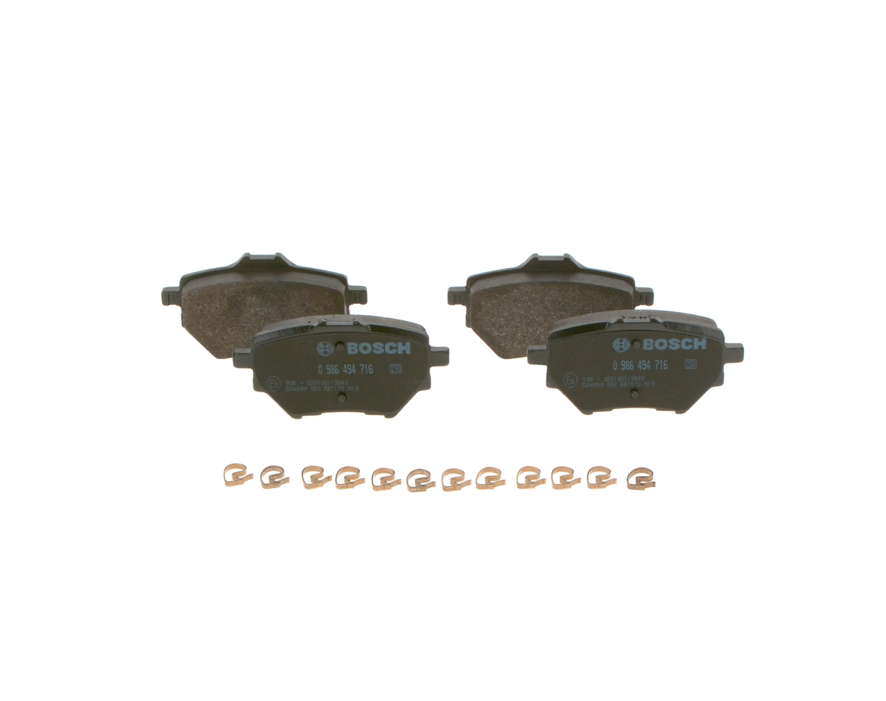 Задние тормозные колодки 0986494716 Bosch